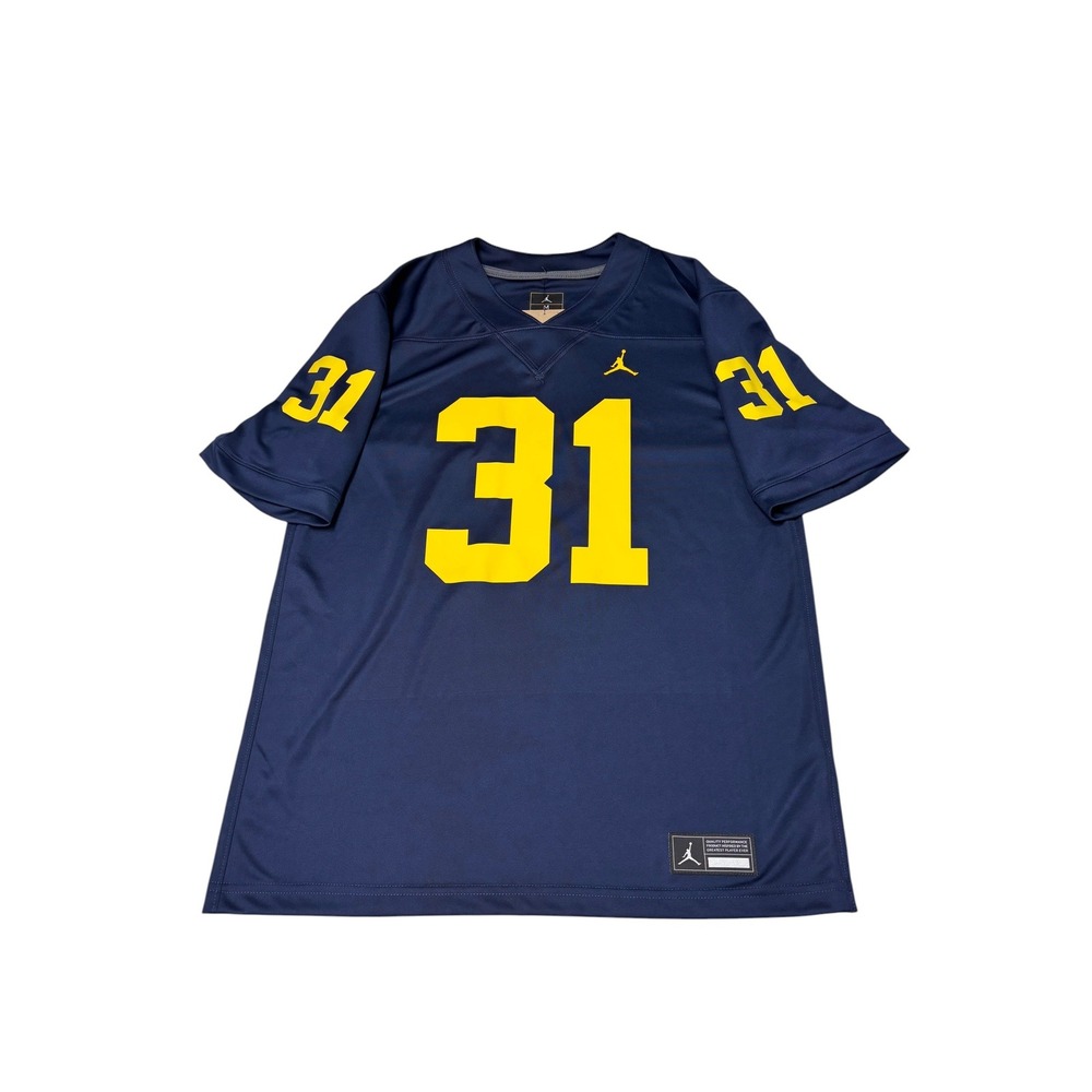NWT Jordan‎ Michigan Wolverines Perry #31 Football Jersey Navy Blue Mens Medium